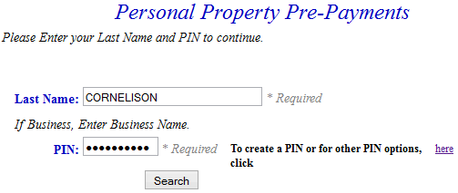 last name and password search example