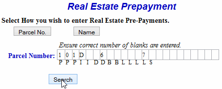 search by parcel number example